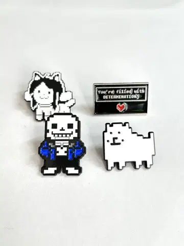 언더테일 핀 배지 세트
