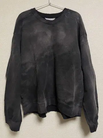 안셀름 EMBROIDERY UNEVEN OVER SWEAT SHIRT