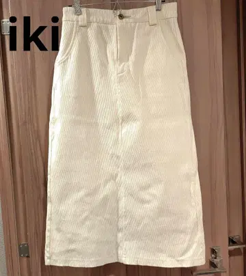 iki 아이보리 코듀로이 타이트 스커트 프리 사이즈 샘플 1점
