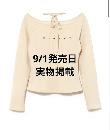 andmary Mary logo choker tops ivory
