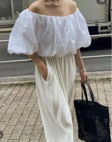ETRETOKYO 개더 벌룬 슬리브 올인원