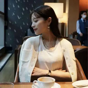 laubeblanc Basket Knit Cardigan White