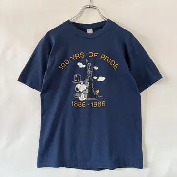80s 빈티지 스누피 싱글 스티치 T셔츠 구제 의류 캐릭터