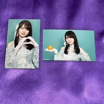 카키 하루카 네이블 오렌지 미니 브로마이드 2장