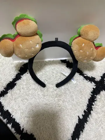 햄버거 모양 머리띠