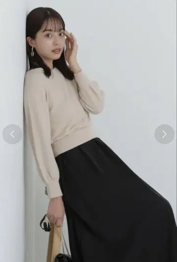 미니 페더 도킹 원피스 (베이지)