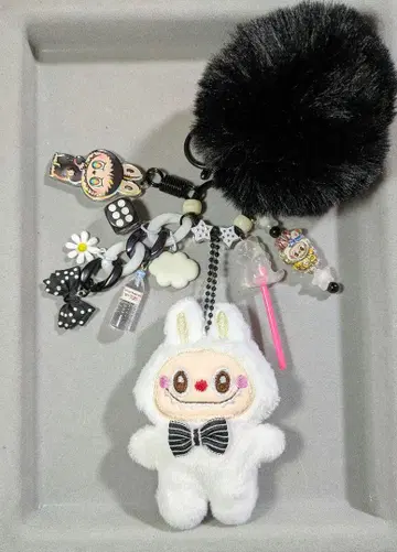 러브부 미니 봉제 인형 포함 찰랑찰랑 키링