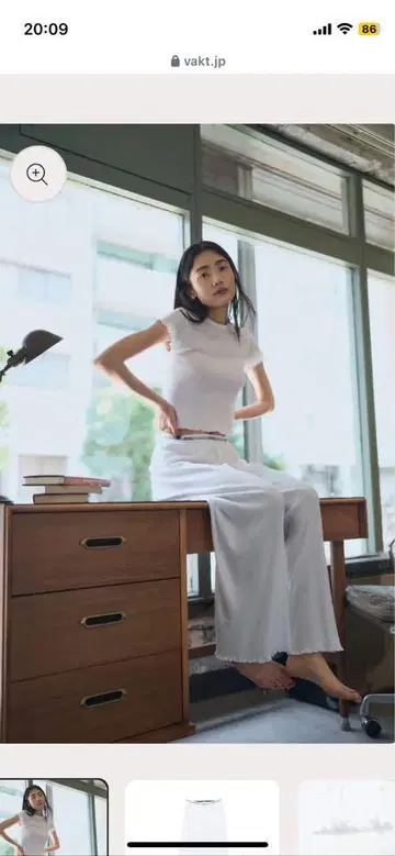 헤인즈 모모 씨 콜라보 하의 화이트