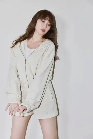 하립투 Flight Mode Zip Hoodie ecru