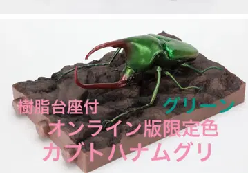 [온라인판] 가부토하남가부토 (그린) 단품 수지 받침대 포함 생물대도감