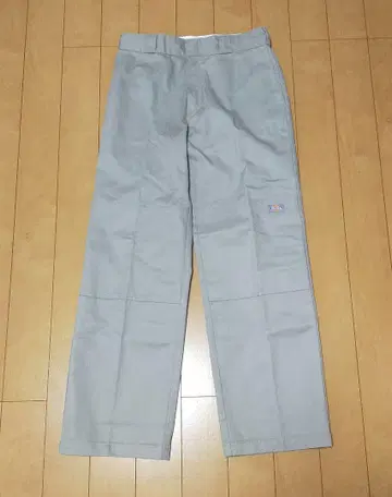 Dickies 워크 팬츠 더블니 루즈핏 실버 그레이 32