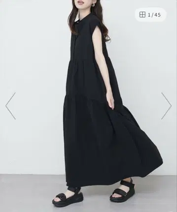 [natural couture] 슬리브리스 티어드 원피스