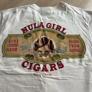 CRAZY SHIRTS HULA GIRL CIGARS 티셔츠 코나 면