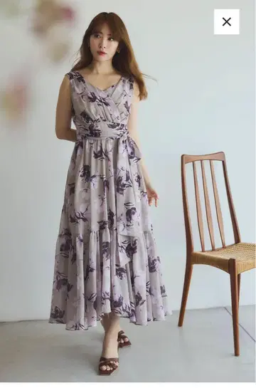 herlipto Anemone Cache-Coeur Long Dress