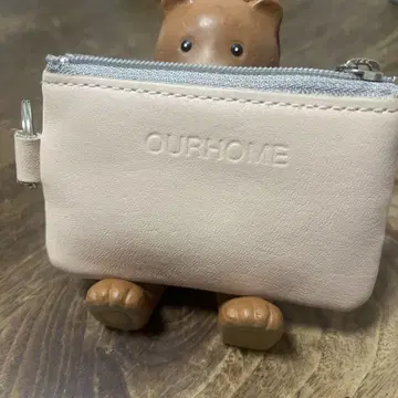 OURHOME 가죽 미니 파우치 페일 핑크