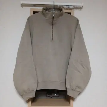 러셀 Russell us 베이지 하프 지퍼 맨투맨 L size