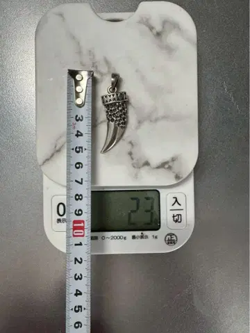 실버925 샤크 투스 약 4.5cm 23g