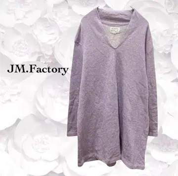 티셔츠 [ JM.Factory ] 퍼플 일본제 V넥 [ L ]