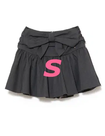 Liz ribbon mini skirt gray