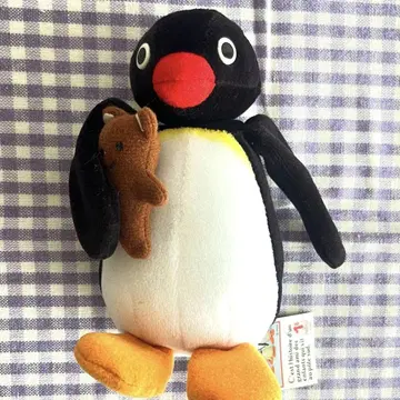 [ 미사용 새상품 ] 핑구 봉제 인형 곰 봉제 인형 삑삑이 약 15cm