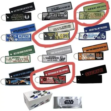 [새상품급] [낱개 판매 가능] STAR WARS 플라이트 택 5종 세트