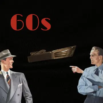 빈티지 넥타이 핀 레트로 로카빌리 클래식 수트 쇼와 60s