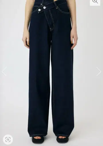 MOUSSY CROSS WAIST WIDE STRAIGHT BLU 0