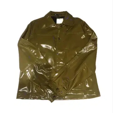 ZARA 남성용 에나멜 가죽 자켓