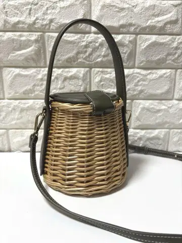 ZARA 라탄 2way 백 베이지 새상품급