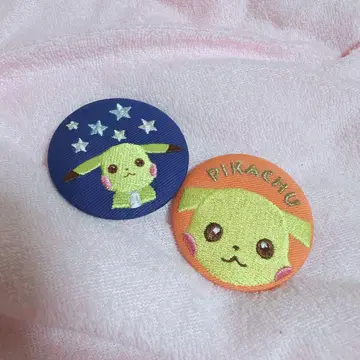 포켓몬 POKE DAYS 자수 브로치 피카츄 캔뱃지 미사용 새상품