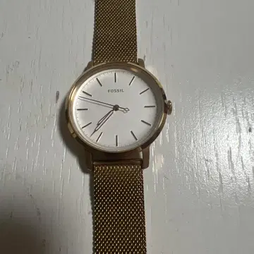FOSSIL 골드 메쉬 아날로그 손목시계