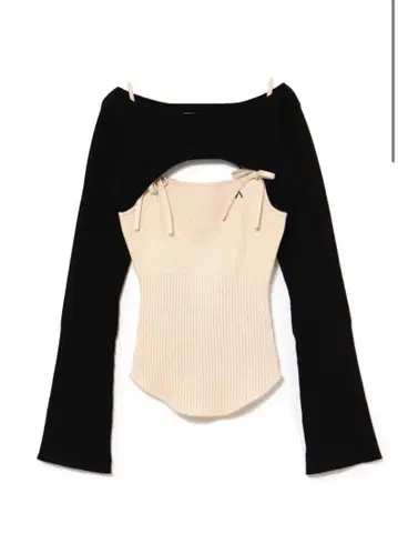 andmary Bebe ribbon set tops black