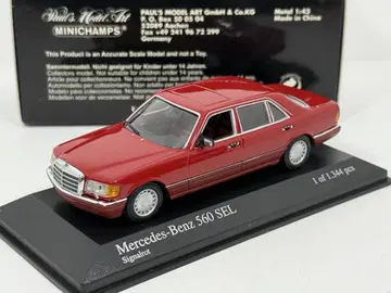 중고품 1/43 메르세데스 벤츠 560SEL 1989 레드