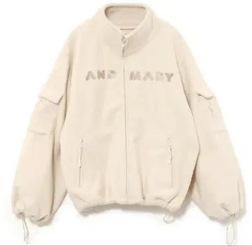 andmary Mary 로고 플리스 재킷 아이보리