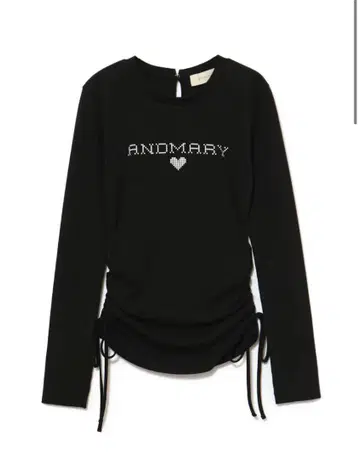 andmary Dot mary logo tops black