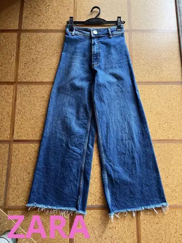 ZARA 마린 스트레이트 데님 팬츠 블루 34