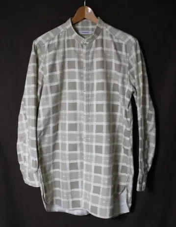 nonnative 논네이티브 밴드 카라 롱 기장 프린트 플란넬 셔츠 1
