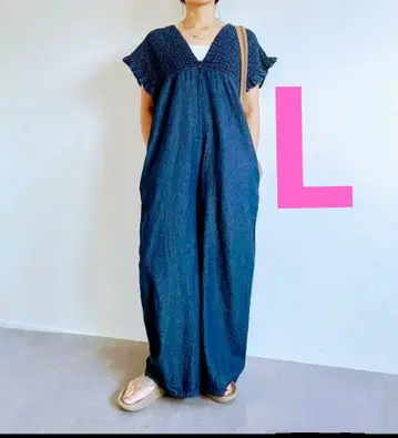 [새상품] 시마무라 데님 셔링 살로펫 LaxDanTia 중네이비 L