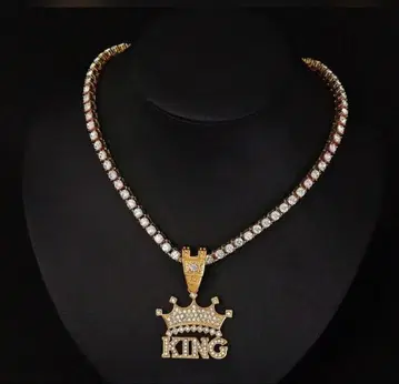 KING 왕관 디자인 목걸이