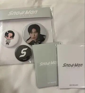 새상품 SnowMan 팝업 한국 한정판 캔뱃지 카드 메구로 렌