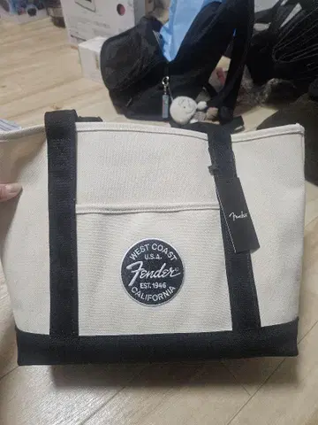Fender 토트백 화이트