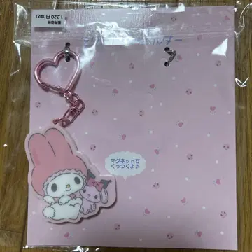 미사용품 마이멜로디 아크릴 키링 하트형