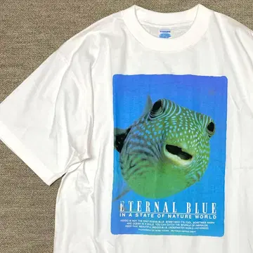 새상품 90's 사자복어 프린트 T셔츠 LL