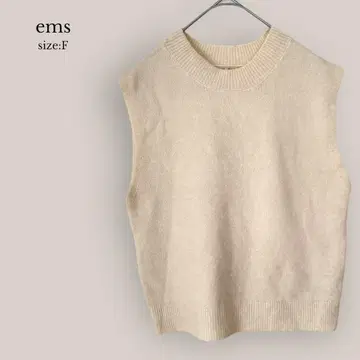[ ems ] 슬리브리스 니트 MUJI 베이지 심플 가을/겨울