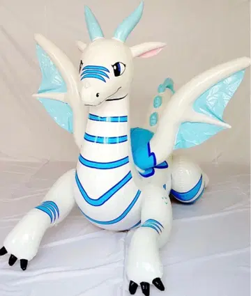 화이트 드래곤 플로트 공기 비닐 풍선 튜브 레어 희귀 벌룬