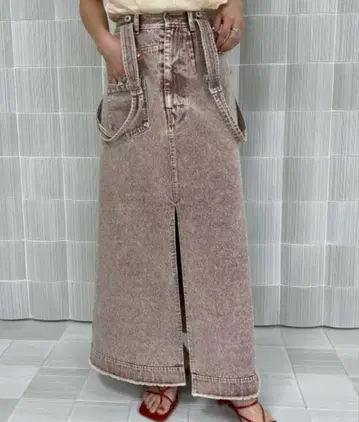 MEDI INVERT SUSPENDER DENIM SKIRT 아메리