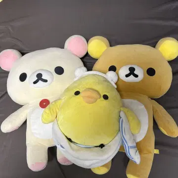 대형 리락쿠마 코리락쿠마 키이로이토리 봉제 인형 세트
