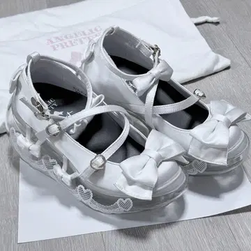 Angelic Pretty Jenny fax 콜라보 신발 화이트