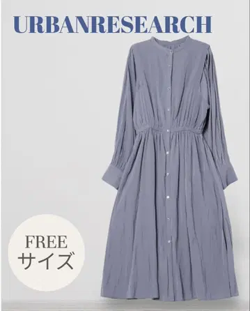 [ URBANRESEARCH ] 새상품급/FREE/셔츠 원피스/긴팔/블루