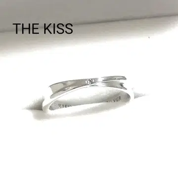 (새상품급) 더 키스 크로스 블루 다이아몬드 실버 반지 13호